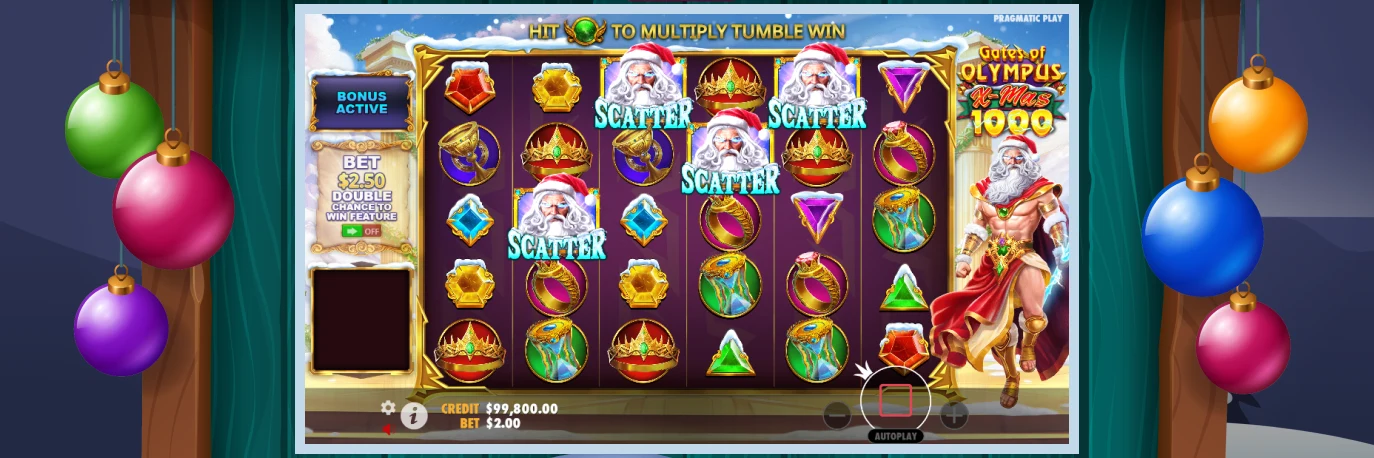 Gates of Olympus Xmas 1000 Slot Scatters.