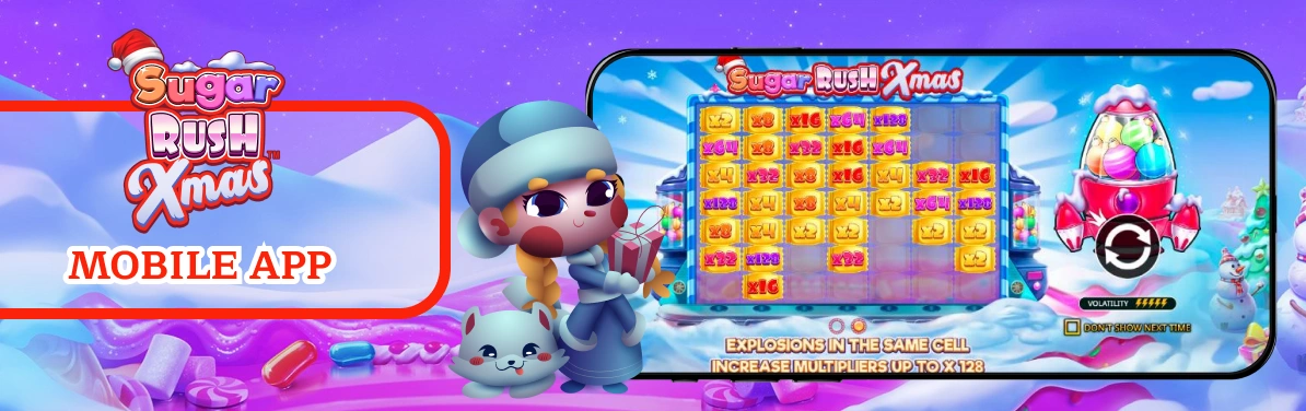 Sugar Rush Xmas Mobile App image.
