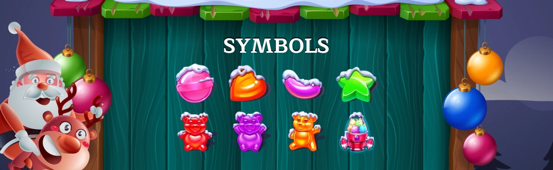 Sugar Rush Xmas Slot Symbols.